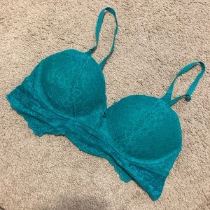Teal push up bralette